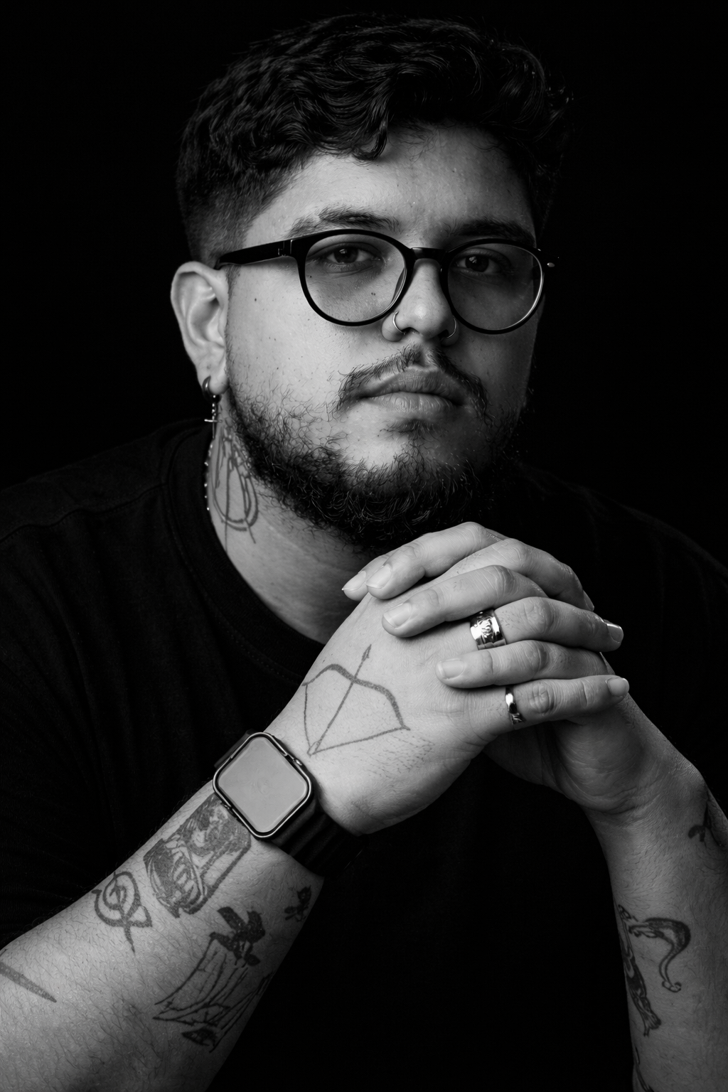 Editorial portrait treatment — Adriano Mozyc.